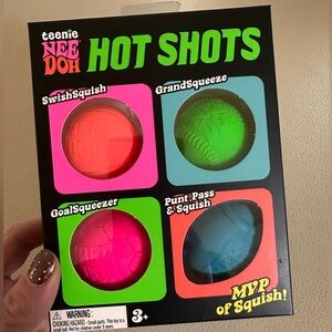 NeeDoh Teenie Hot Shot Squeeze Toy (4 Pack) - NEW